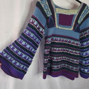 💜💙1970's-inspired Handmade Sweater💙💜